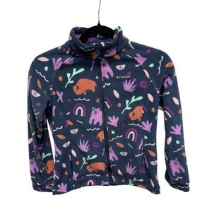 COLUMBIA Girls Fleece Jacket Size Bison Bears Benton Springs Fleece medium